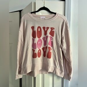 Pink Lily Love crew neck size small
